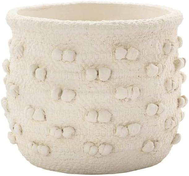 Napco Imports Decorative Home or Garden 6 x 6.5 Inch Indoor or Outdoor Flower Pot Planter White T... | Amazon (US)