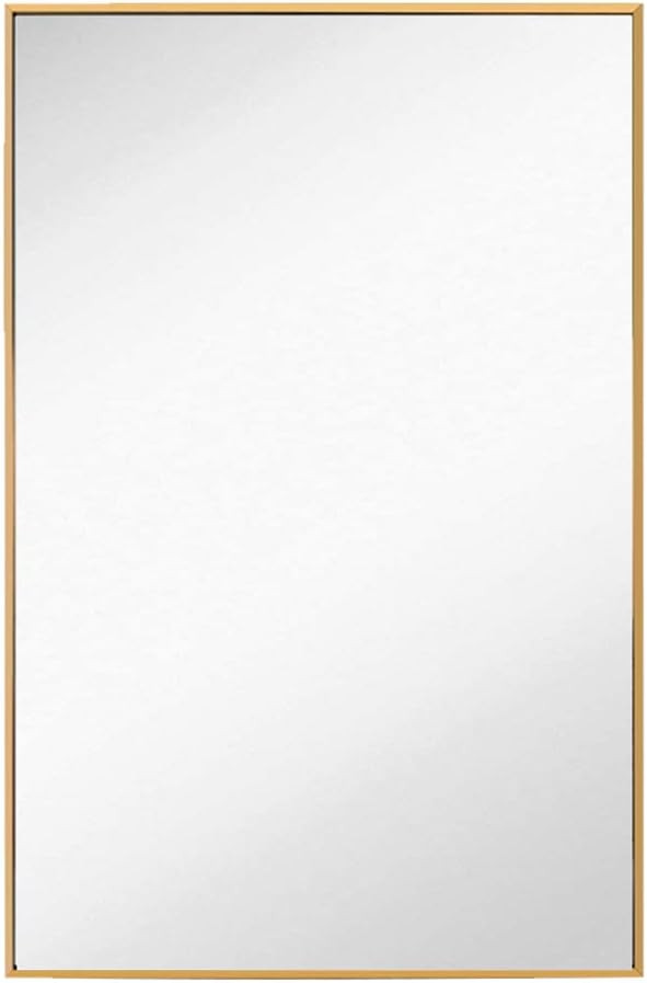 FANYUSHOW Wall Mirror, Rectangular Modern Metal Frame Mirror, Suitable for Bathroom, Corridor, In... | Amazon (US)