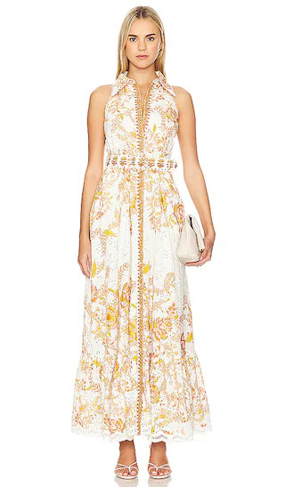 Belted Maxi Dress in Off White | Revolve Clothing (Global)