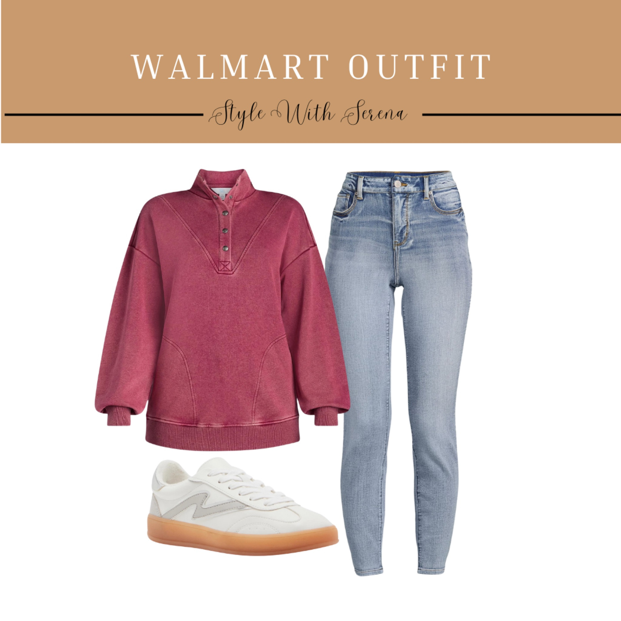 Walmart outfit, Walmart finds, Walmart fashion, pullover, denim, jeans, sneakers, causal outfit 

#LTKFindsUnder50 #LTKShoeCrush #LTKStyleTip