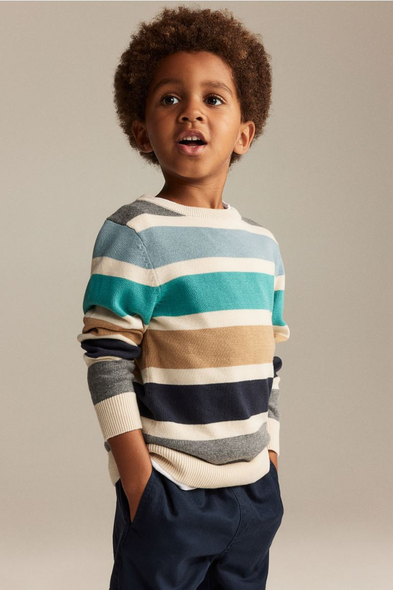 Jacquard-knit Cotton Sweater | H&M (US + CA)