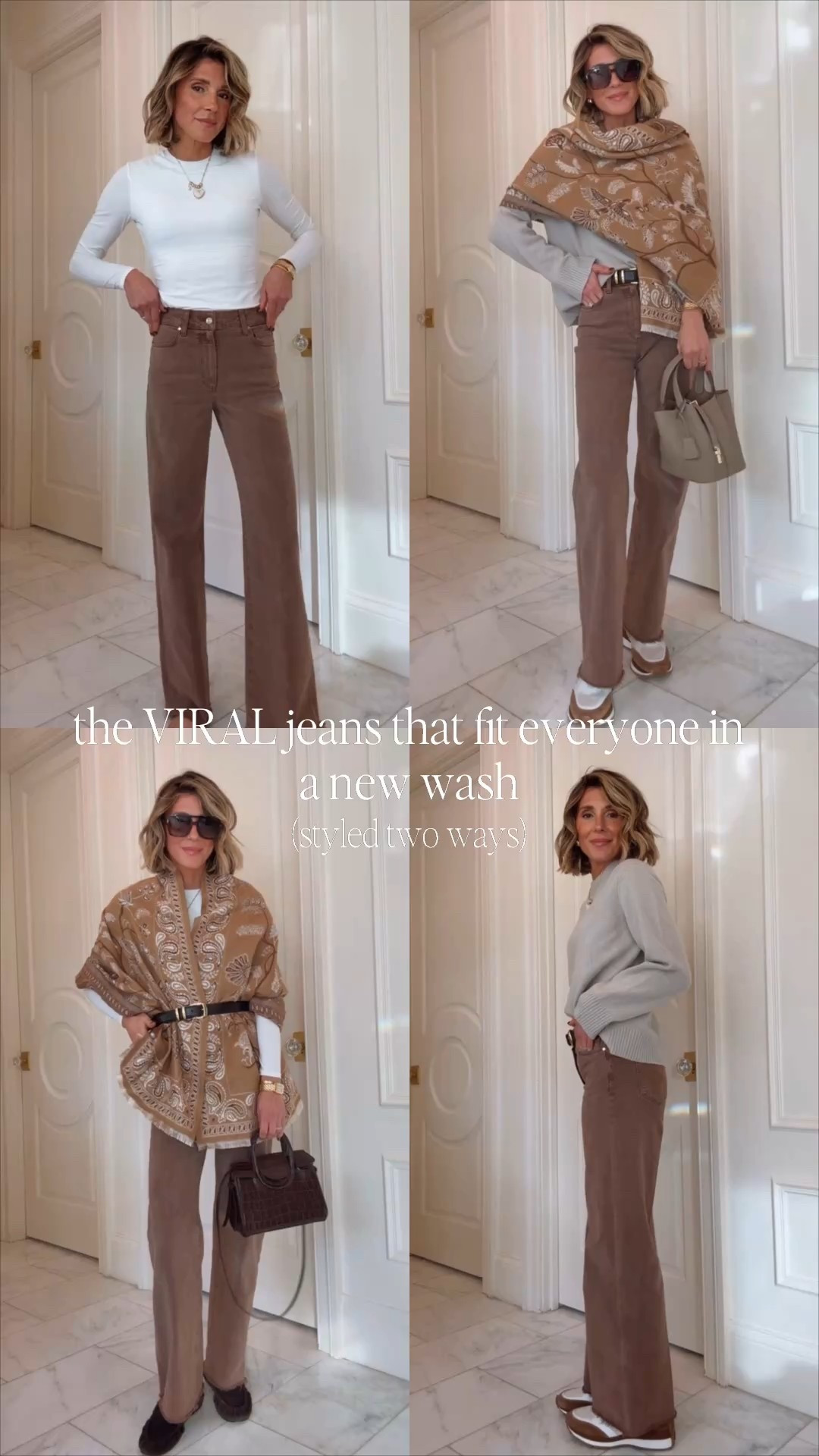 Styling these jeans 2 different ways - love this new wash in the Paige Anessa jeans.

Fit: tts I'm wearing size 25 and I'm 5'7