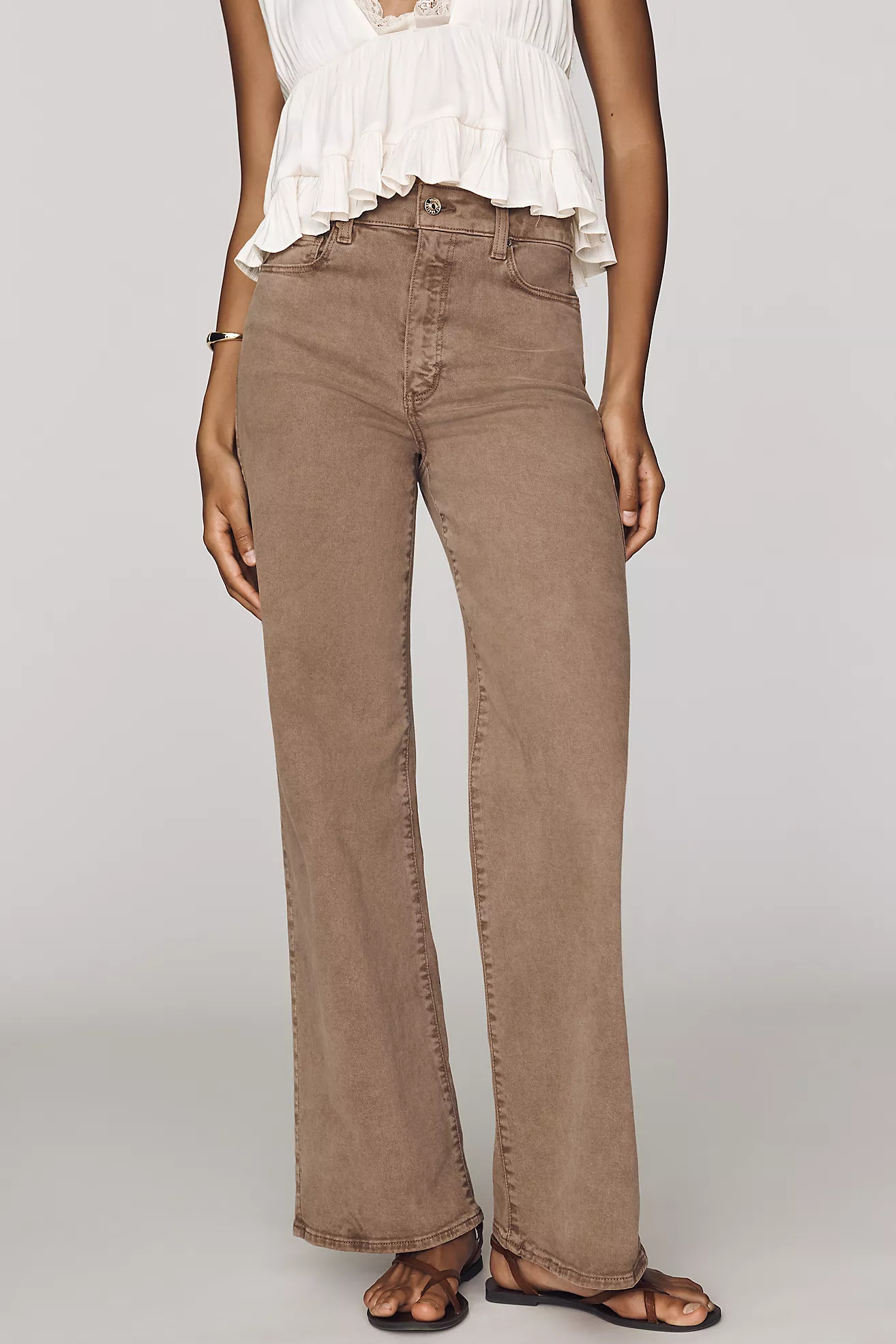 PAIGE Anessa 31" High-Rise Wide-Leg Jeans | Anthropologie (US)