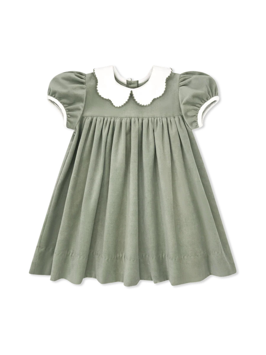 Special Moments Dress - Leyland Green Velvet | Lullaby Set