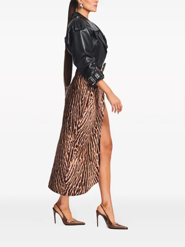 Retrofete Victoria Cropped Biker Jacket | Black | FARFETCH CA | Farfetch Global