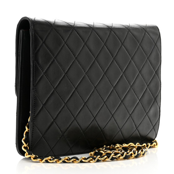 Lambskin Quilted Small Single Flap Bag Black | FASHIONPHILE (US)