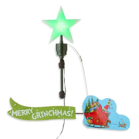 Grinch Sleigh Animated Christmas Tree Topper by Mr. Christmas | Walmart (US)