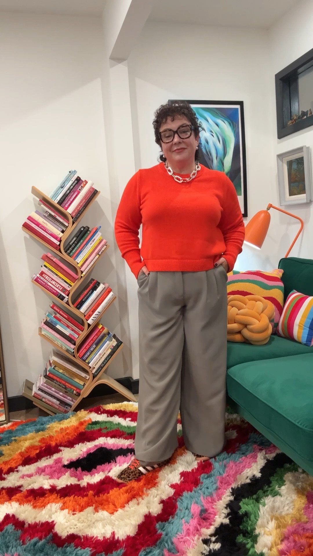 Day at the office OOTD; love mixing brights with muted neutrals. I own these pants in multiple colors and love the hidden elastic waist and how the petite length is perfect and they come up to 16 petite. 

#LTKOver40 #LTKMidsize #LTKPetite