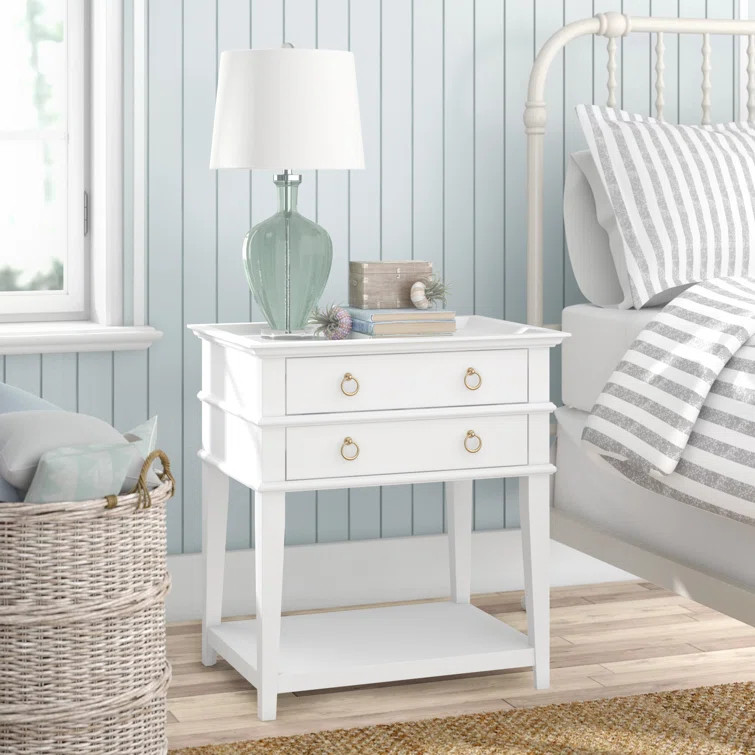 Grunwald Solid + Manufactured Wood Nightstand | Wayfair North America