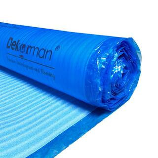 Laminate Flooring Blue Foam Underlayment 3.6 ft W x 55.5 ft L x 3 mm T (200 sq.ft/roll) | The Home Depot
