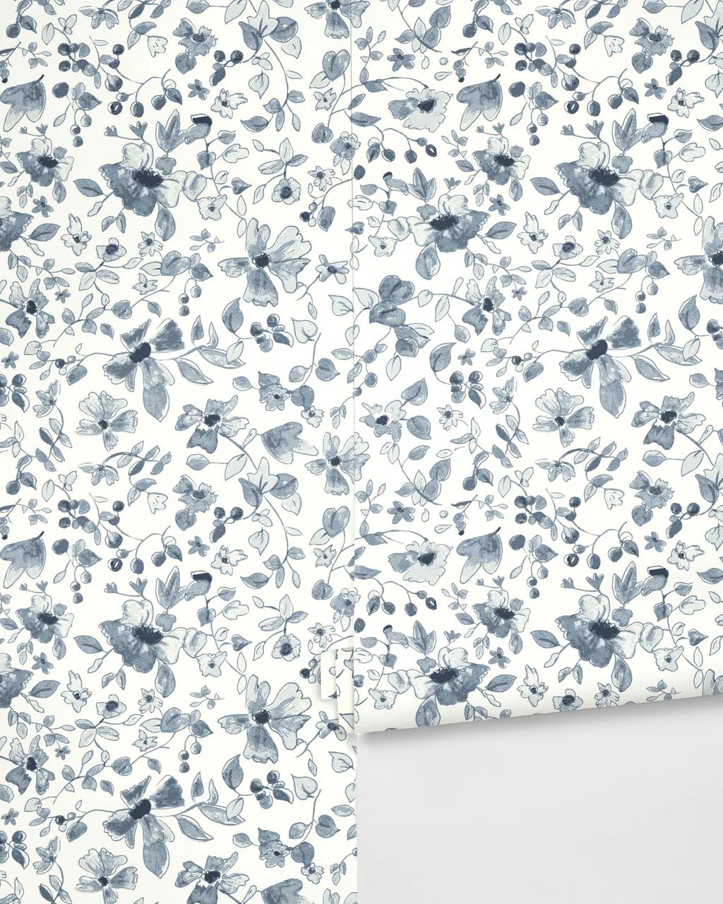Blue Floral Wallpaper | Lulu and Georgia 