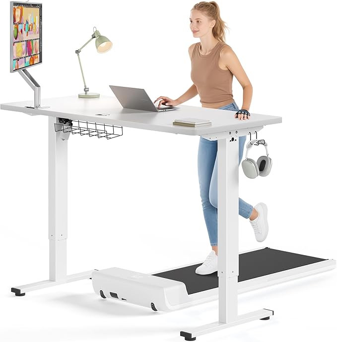 SIAGO Electric Standing Desk Adjustable - 48 x 24 Inch Sit Stand up Desk with Cable Management - ... | Amazon (US)
