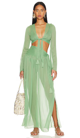 Ina Maxi Wrap Skirt | Olive Green Skirt | Maxi Skirt Outfit | Sage Green Dress | Light Green Dress | Revolve Clothing (Global)