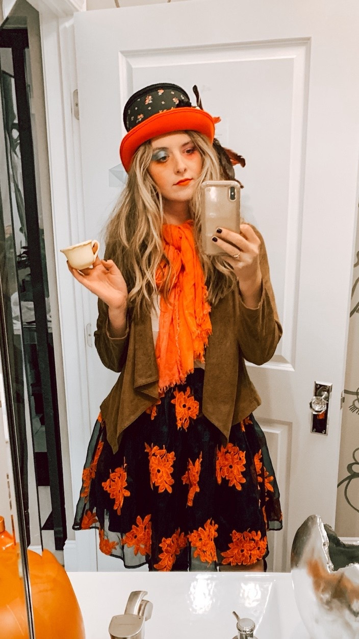 Creative Halloween costume - the mad hatter. This was one of my favorite last minute Halloween costumes. I borrowed a Kentucky derby hat from my mom and grabbed my most colorful clothes for a Mad Hatter inspired costume. I linked mad hatter costumes and some cute inspiration. 

#madhatter #costumeidea #halloweencostume

#LTKSeasonal #LTKStyleTip #LTKHalloween