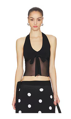 Frankies Bikinis May Mesh Halter Top en Black from Revolve.com | Revolve Clothing (Global)