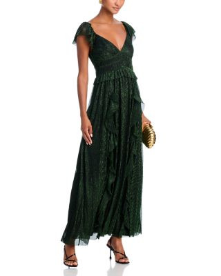 AQUA Ruffled Metallic Gown - Exclusive  | Bloomingdale's Women | Bloomingdale's (US)