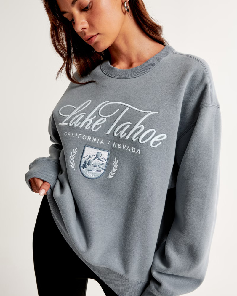 Women's Ski Destination Vintage Sunday Crew | Women's Tops | Abercrombie.com | Abercrombie & Fitch (US)