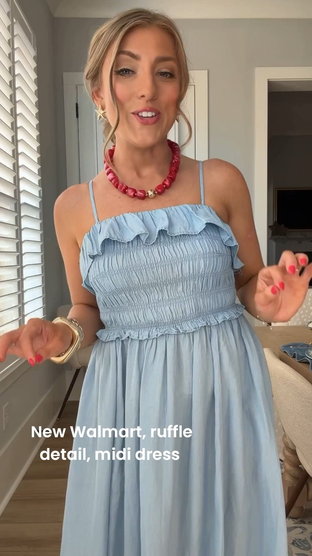 The prettiest ruffle dresses for summer 🌸☀️ One soft blue moment and one neutral classic that will never go out of style. These Walmart dresses are lightweight, flattering, and SO easy to throw on for vacation dinners, summer events, brunch, church, or everyday wear. I’m obsessed with the smocked details and flowy fit on both!

#WalmartFashion #WalmartFinds #SummerDress #SmockedDress #RuffleDress #VacationStyle #AffordableFashion #FeminineStyle #MidiDress #SummerOutfits #OOTD #WalmartStyle #EasyStyle #FashionFinds #WalmartNewArrival

#LTKootd #LTKPetite