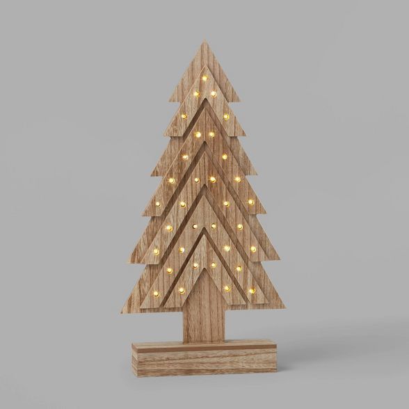 Lit Wood Arrow Christmas Tree Tabletop Decor - Wondershop&#8482; | Target
