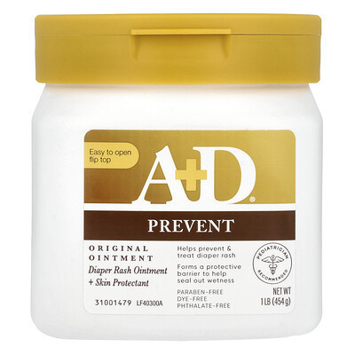 A+D, Original Ointment, Diaper Rash Ointment + Skin Protectant, 1 lb (454 g) | iHerb