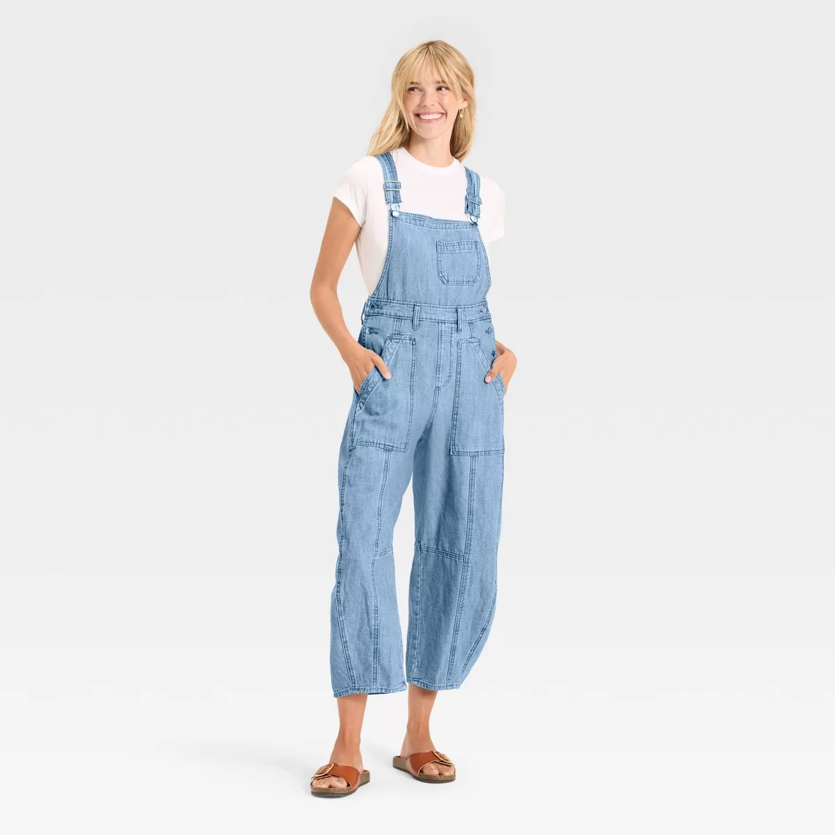Women's Denim Utility Overalls - Universal Thread™ Medium Wash | Target
