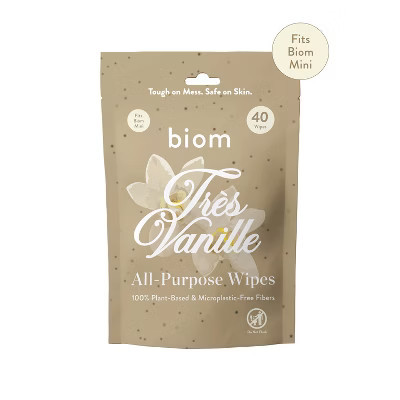 Biom Tres Vanille All-Purpose Cleaning Mini Wipes - 40ct | Target