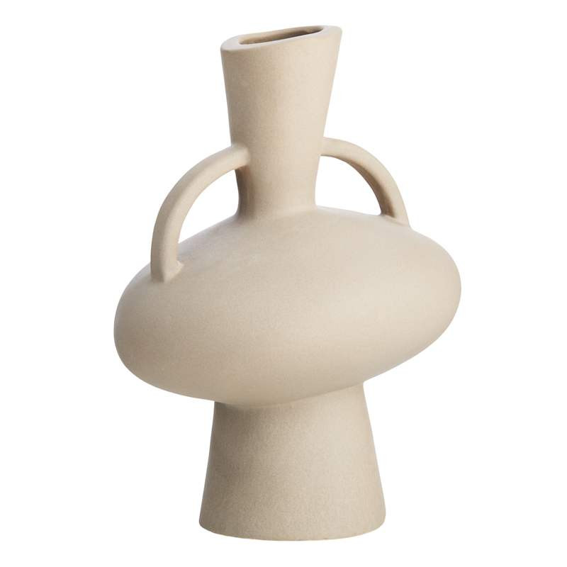 Tracey Boyd Greige Earthenware Dancy Vase, 8.7" | At Home
