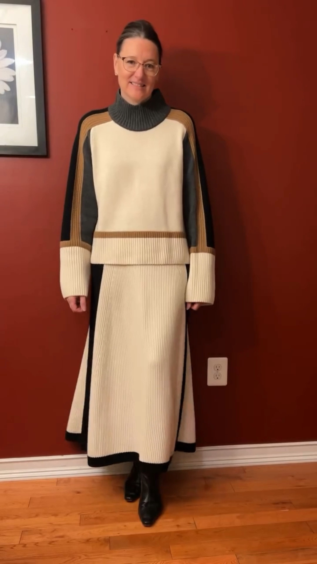 It’s definitely a Monday. 🤣 I was running late and as  evidence that I usually only film one take of my OOTD … today you get a cut off head. So I decided to try again from the office but I failed to remove my badge. So with that take you get a blurred chest and a disappearing head and foot here or there. 🤷‍♀️ This set is amazing though - it deserved to be documented even if it was poorly documented. 🤣 Tomorrow is another day.  #whatiworetowork #officefit #workstyle #officeootd #businesscasual

#LTKOver40 #LTKootd #LTKWorkwear