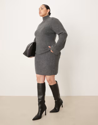 Pretty Lavish Curve – Mini-Strickrock in Anthrazit, Kombiteil | ASOS | ASOS (Global)