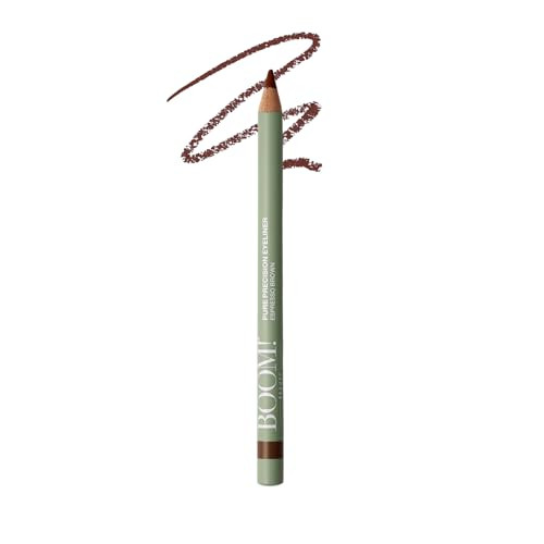 BOOM! Beauty Pure Precision Eyeliner: All-Natural, Skin-Loving, All-Day Wear. Waterproof, Smudge-proof, Smooth Glide Pencil. Richly Pigmented Vegan Eye Makeup For Ageing Skin (Espresso Brown) | Amazon (US)
