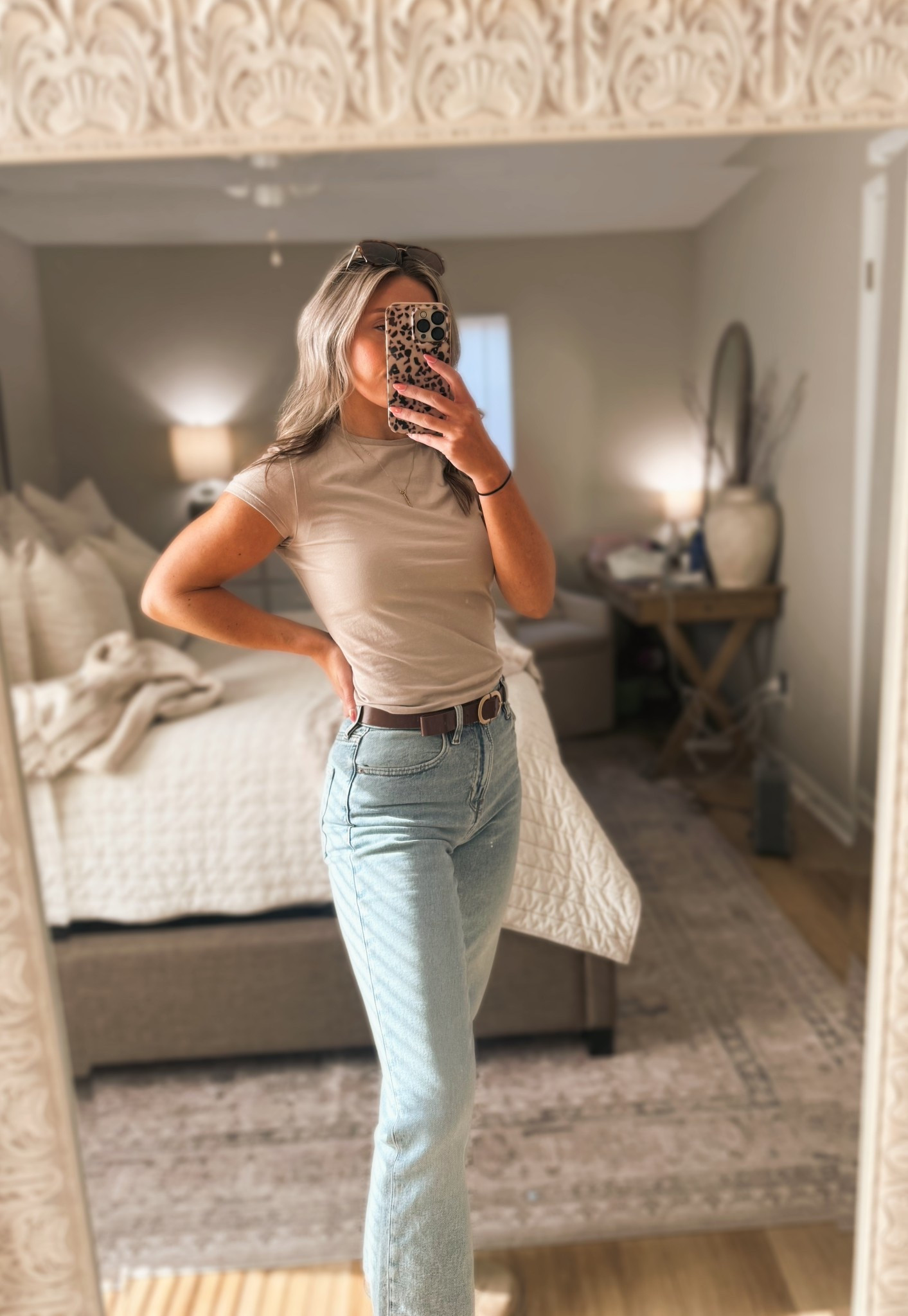 Jeans are Calvin’s from Tj max! Shirt fits TTS! Wearing a medium 

#LTKFindsUnder50 #LTKU