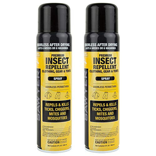 Sawyer Products SP6022 Premium Permethrin Insect Repellent for Clothing, Gear & Tents, Aerosol Spray, 9-Fluid Ounce, Twin Pack- Packaging May Vary | Amazon (US)