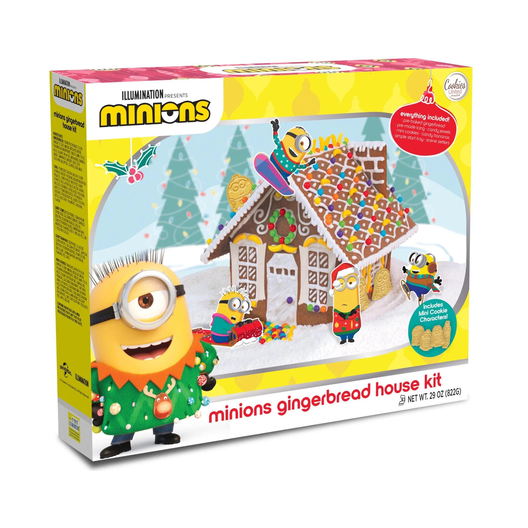 Minions Holiday Gingerbread House Kit, 29 oz | Walmart (US)
