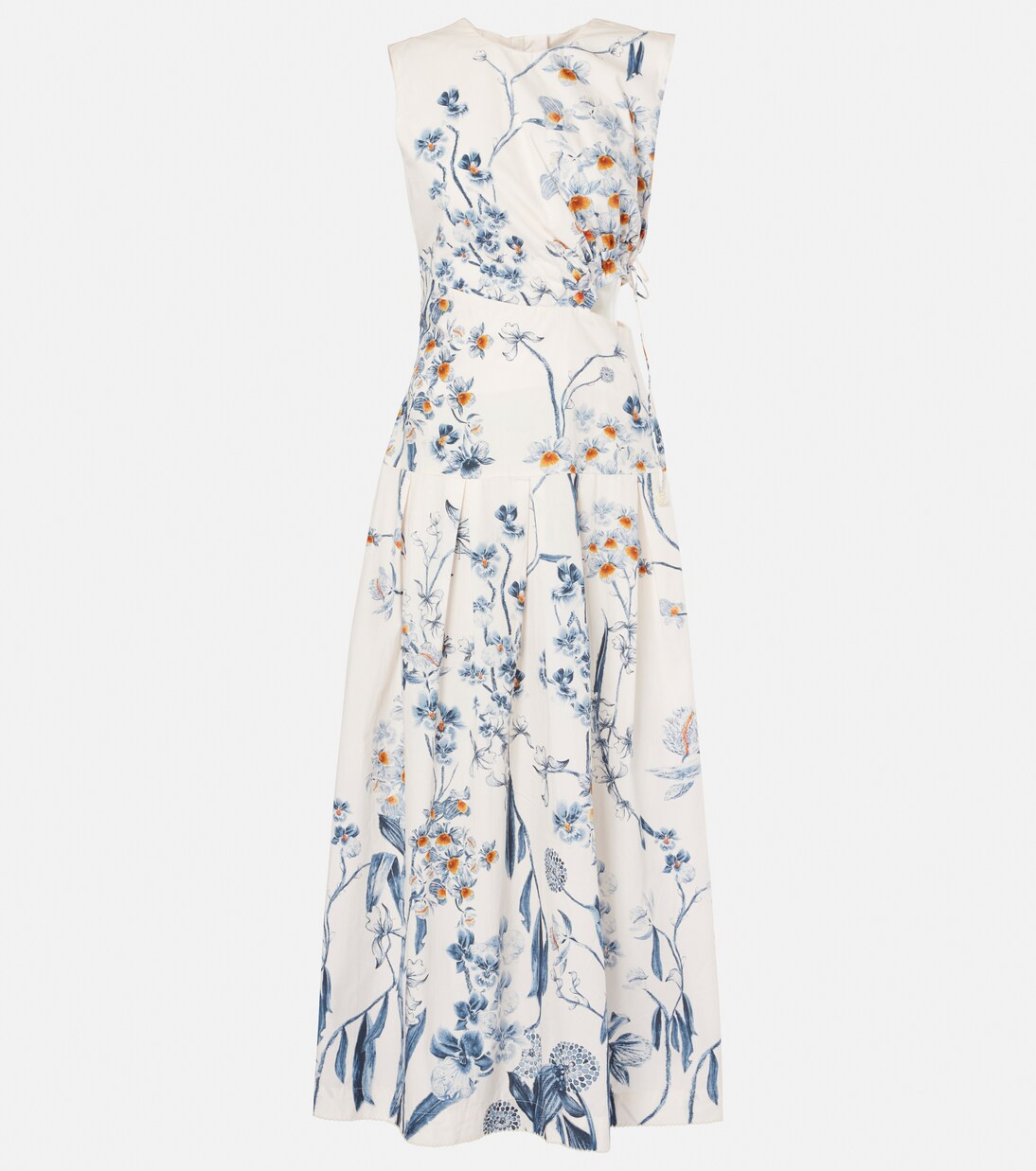 Otono Petalo cotton poplin midi dress | Mytheresa (UK)