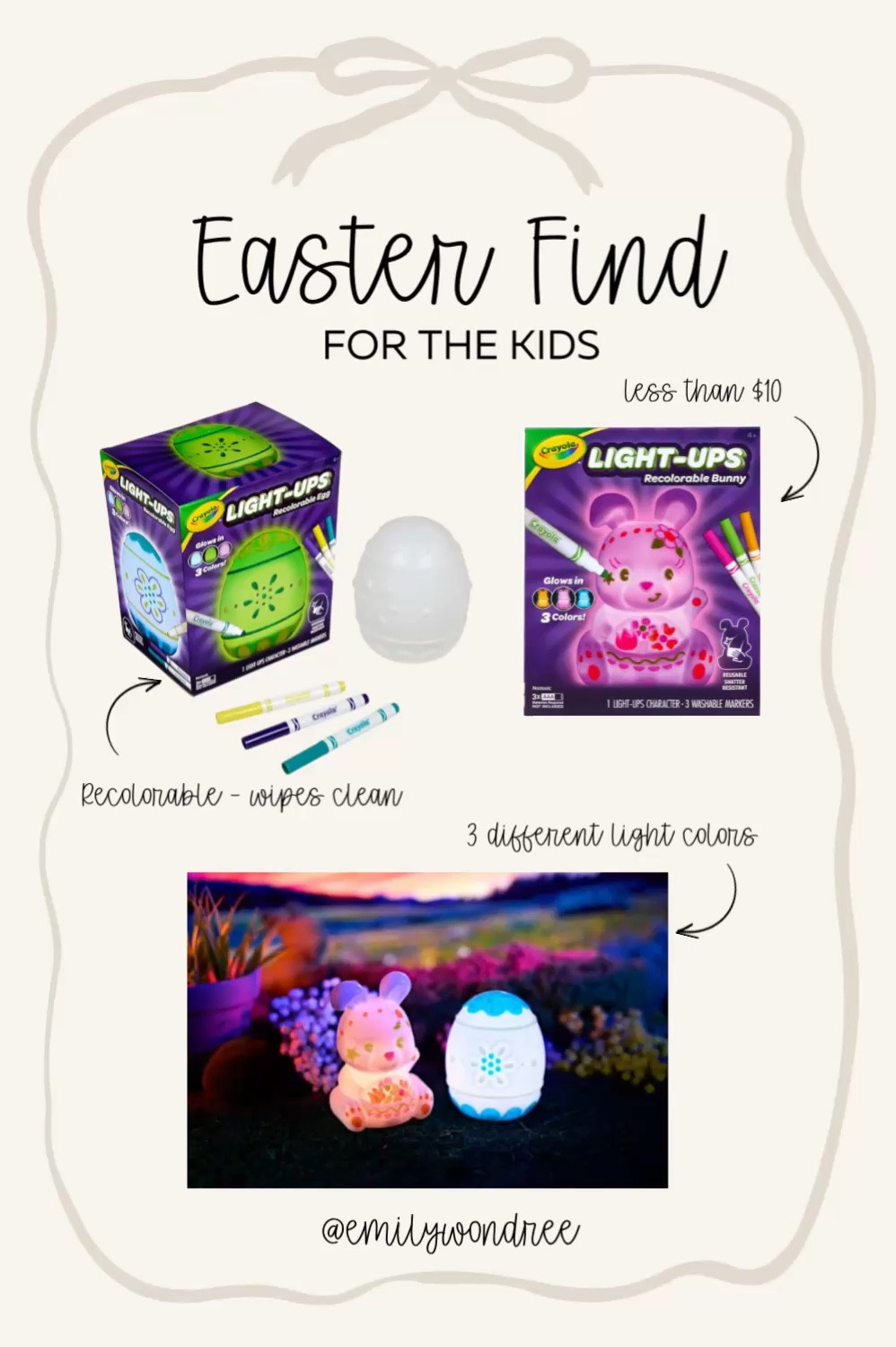 These Crayola Light-Ups Easter Egg and Bunny are less than $10 and so fun! I love that they can be wiped clean and re-colored many times 🐣🐰

#LTKKids #LTKSeasonal #LTKWatchNow