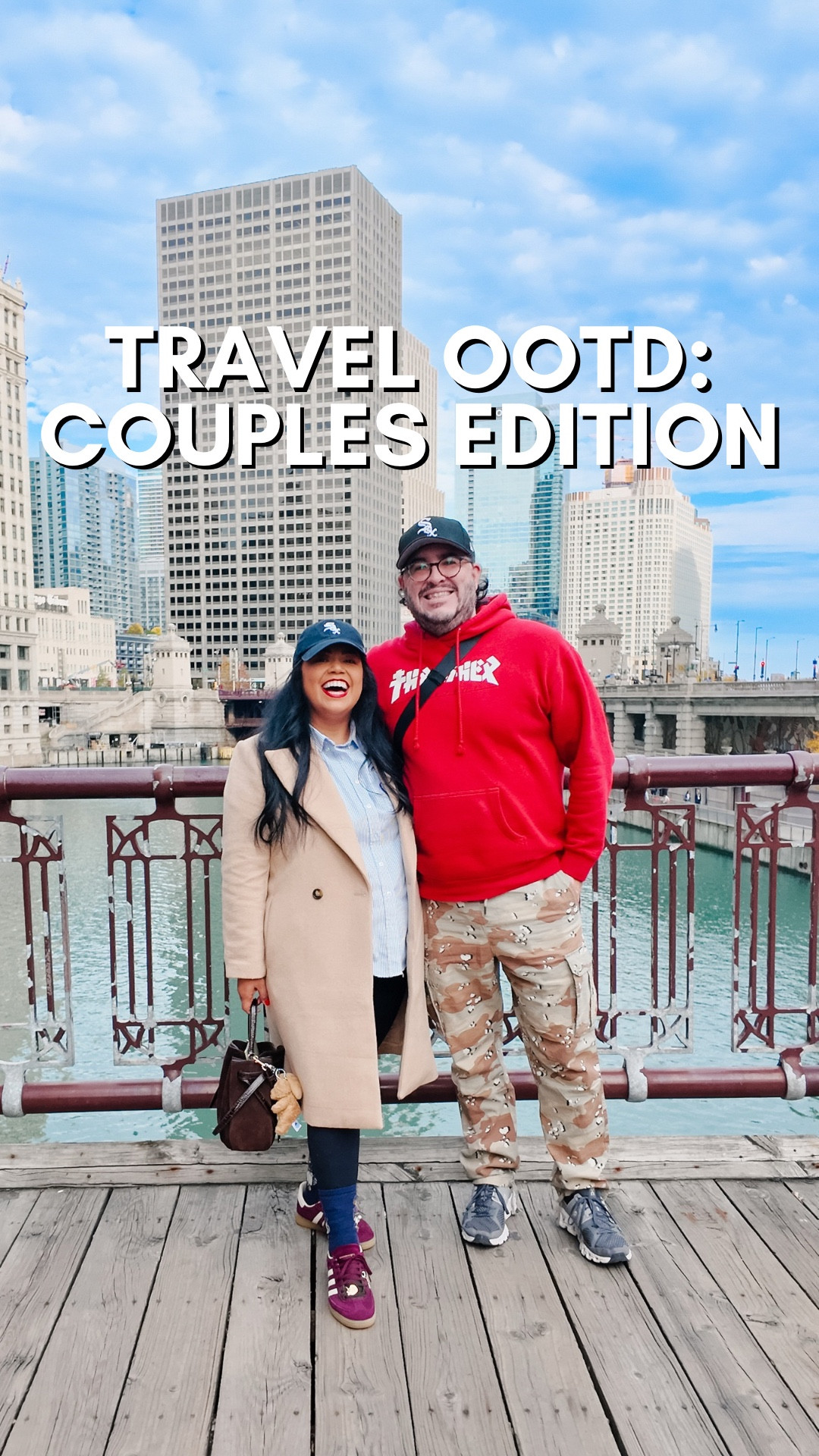TRAVEL OOTD: COUPLES EDITION #travelootd #couplesootd 

Cedrric loves a vintage fit so I’m linking what I can that’s available for him.

For me, I walked all over Chicago in my adidas Spezials and they didn’t hurt my feet at all! I got so many compliments on my Jellycats AND I had to get a new coat which I’m wearing from ann taylor! 

#LTKvlog #LTKTravel #LTKdayinmylife