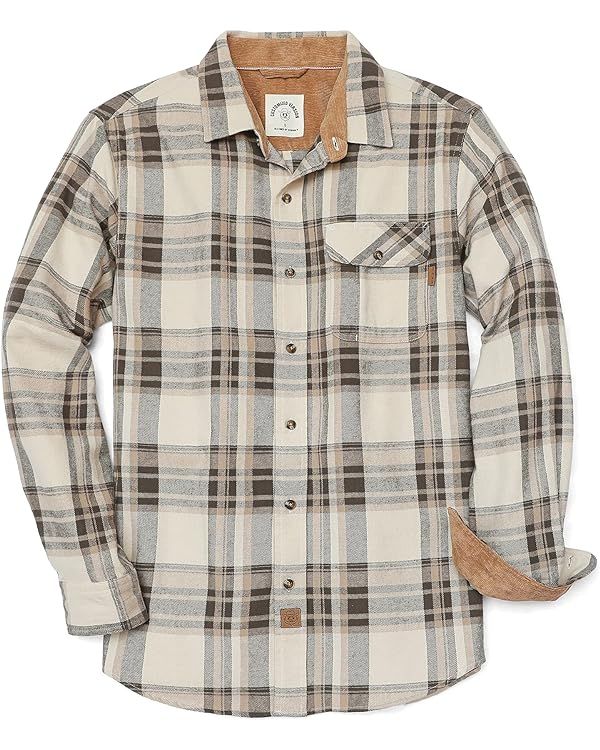 Dubinik® Mens Flannel Shirts Long Sleeve Flannel Shirt for Men Casual Button Down Brushed 100% C... | Amazon (US)