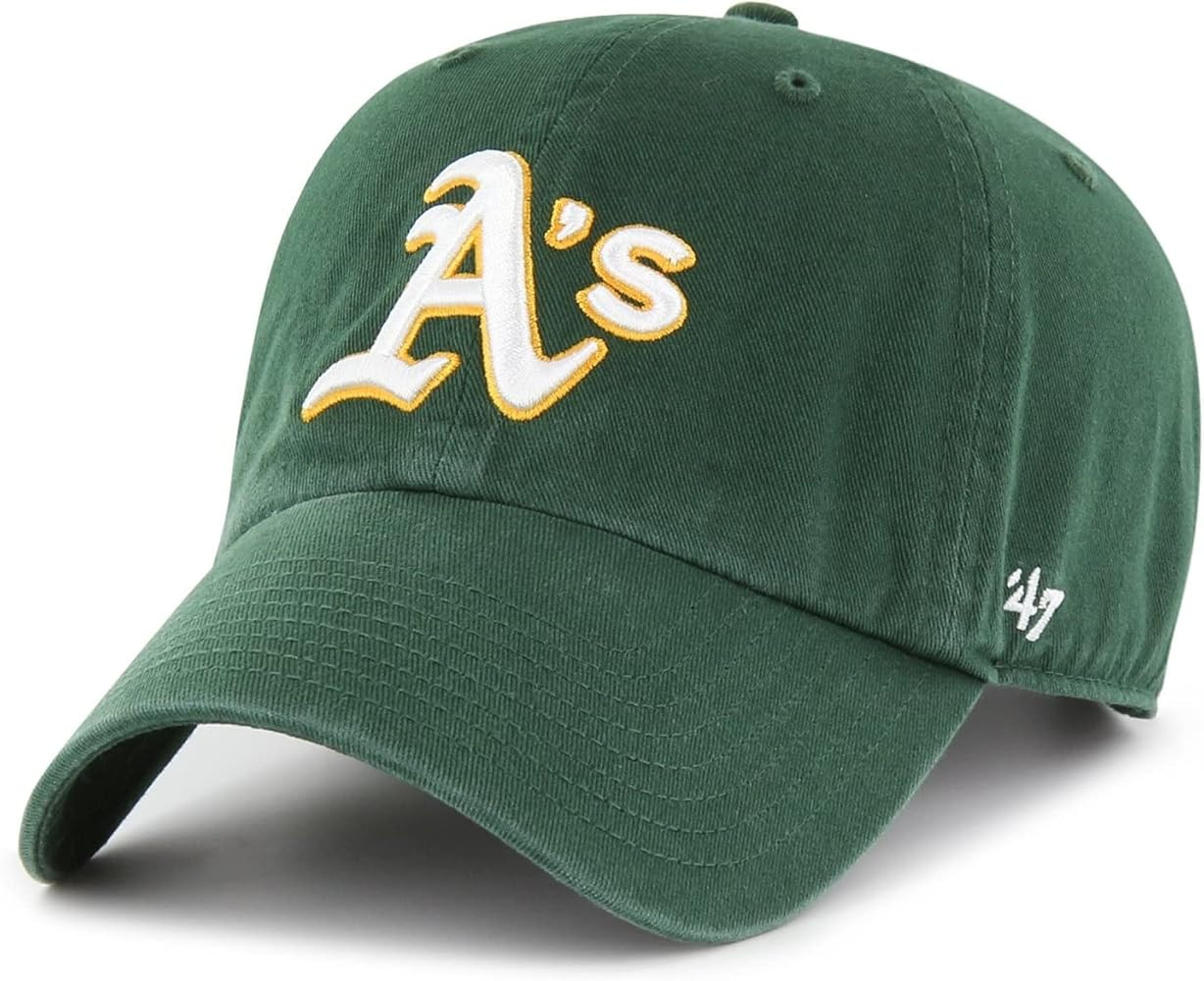 MLB Oakland Athletics '47 Clean Up Adjustable Hat, Dark Green, One Size | Amazon (US)
