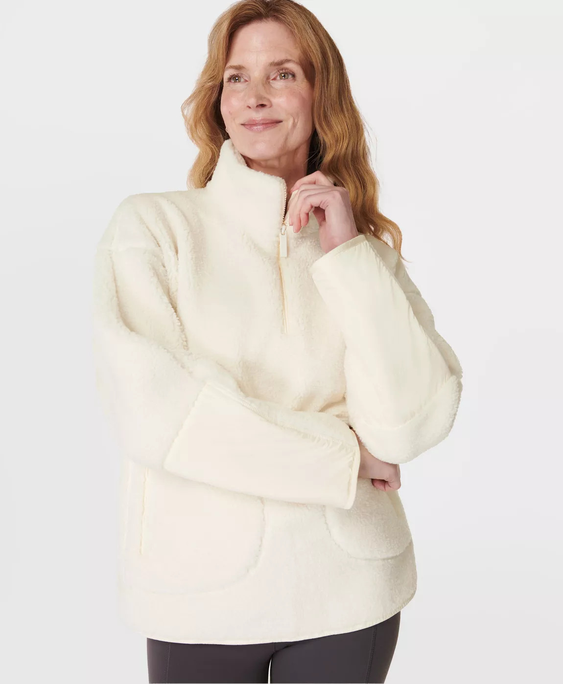 Plush Textured Half Zip | Sweaty Betty UK