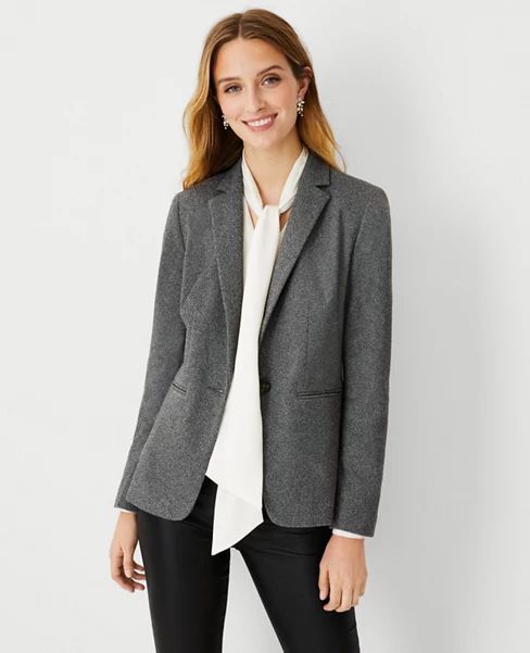The Hutton Blazer in Brushed Knit | Ann Taylor (US)