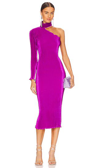 Soiree 90's Sleeved Gown in Grape | Revolve Clothing (Global)