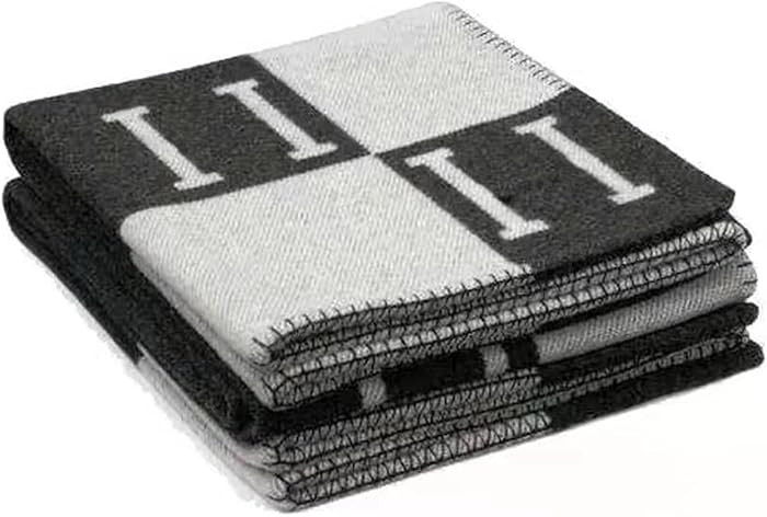 Modern H-Pattern Throw Blanket, Geometric Design for Sofa and Living Room, Warm and Cozy Throw Bl... | Amazon (US)