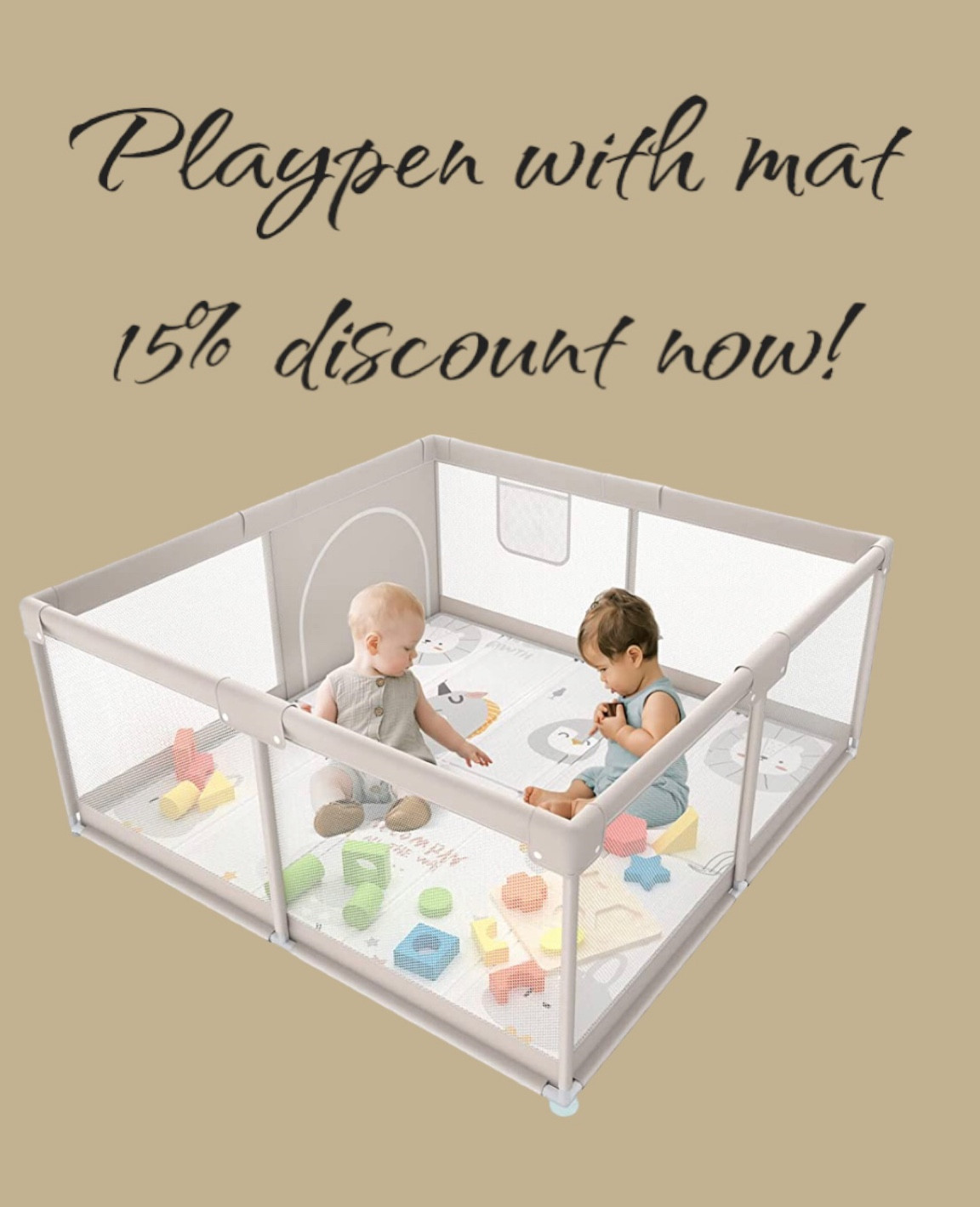 Playpen with baby mat
Discount 15% off
New mom
Baby necessities 
Baby shower gift 
Newborn baby 
Baby proof

#LTKbaby #LTKunder100 #LTKsalealert