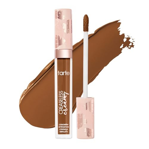 tarte creaseless creamy full-coverage concealer – Waterproof Hydrating Longwear, Niacinamide & Caffeine for covering Dark Circles & Blemishes, Vegan & Cruelty-Free, full size, 53S deep sand | Amazon (US)
