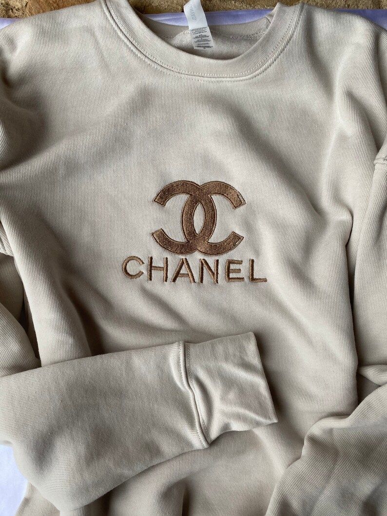 C h a n e l Inspired Embroidered Crewneck | Etsy (US)