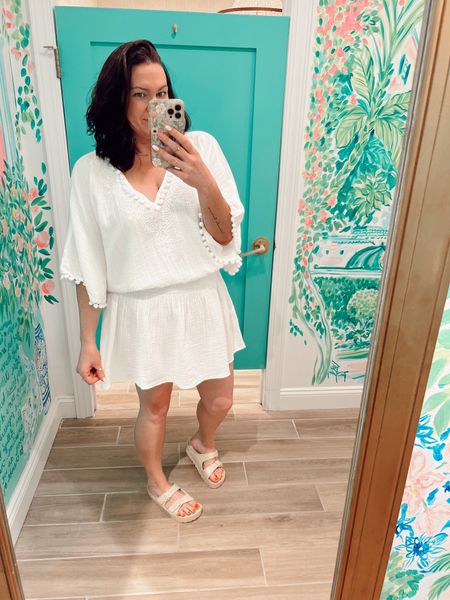 White swim coverup from Lilly Pulitzer. I’m in the XL and it’s roomy! 

#LTKSeasonal #LTKStyleTip #LTKMidsize