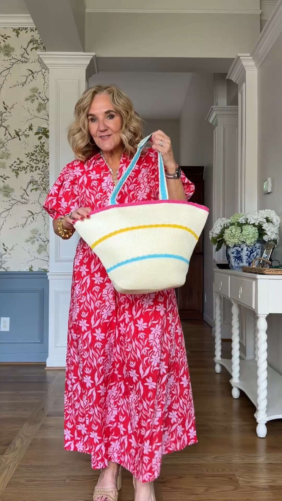 The vibrant tropical-inspired print is so cheerful, and I love how easy it is to throw on and go. 

 #LTKootd #LTKSeasonal #LTKOver40