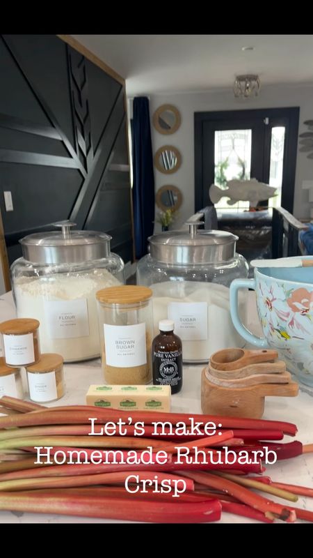 My aunt has two giant rhubarb plants so it was time to try a new recipe!  

I don’t know why, but I just feel 10x fancier when I see all of my ingredients in their minimalist jars and my new mixing bowl! 

Did you know you can order different bowls for your Kitchen Aid Mixer?! What a fun way to dress it up and not have to wash a bowl after every layer or batch. 

#LTKstyletip #LTKFind #LTKhome