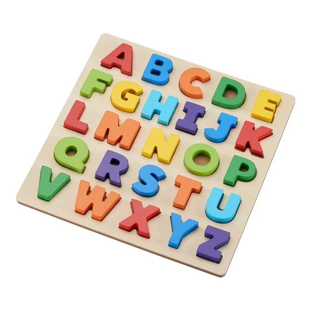 Spark. Create. Imagine. 3-D Wood Alphabet Puzzle Set, 26 Pieces - Walmart.com | Walmart (US)