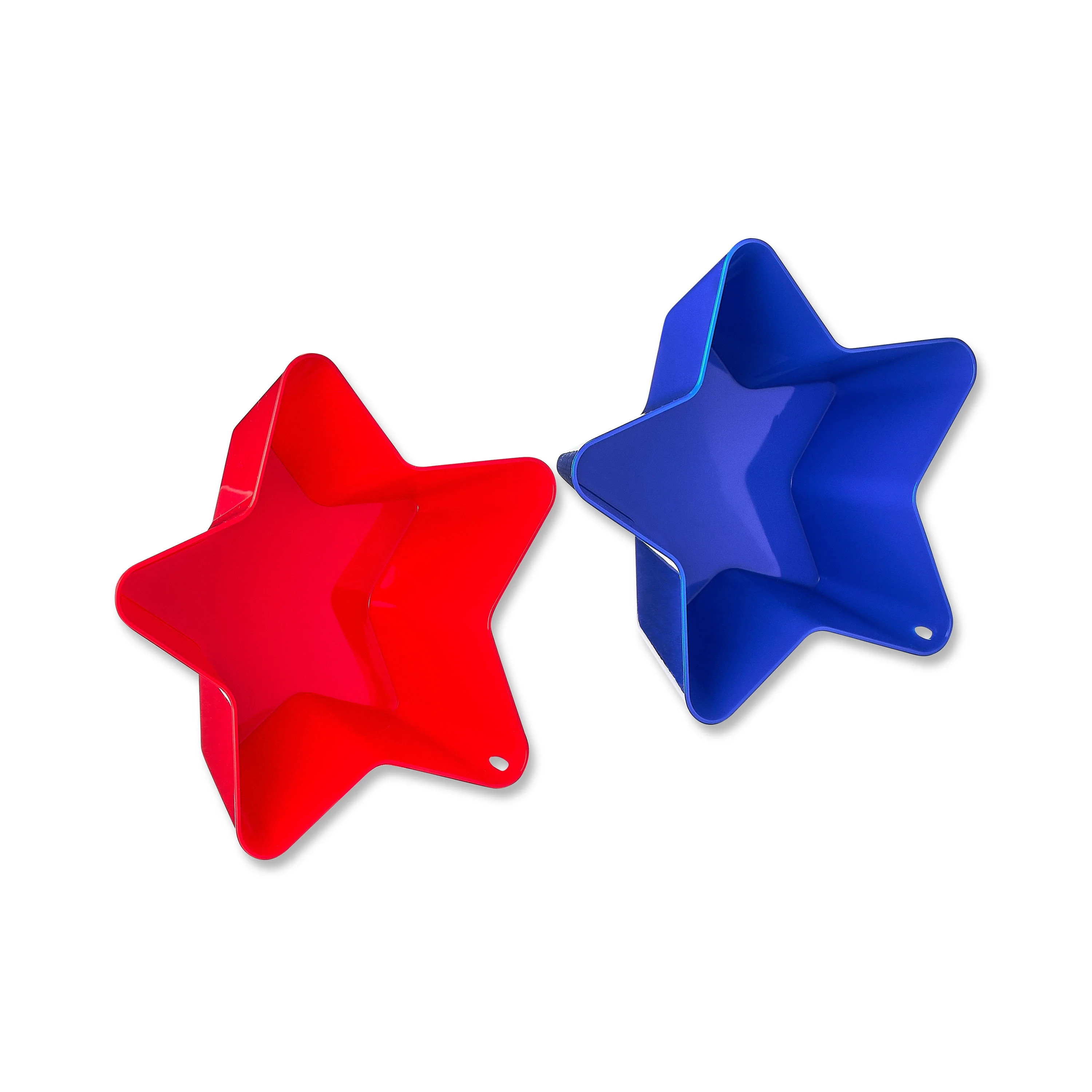 Way to Celebrate 2 Star Bowls, 2 Count, Patriotic, Star Shape, Red and Blue, Plastic | Walmart (US)
